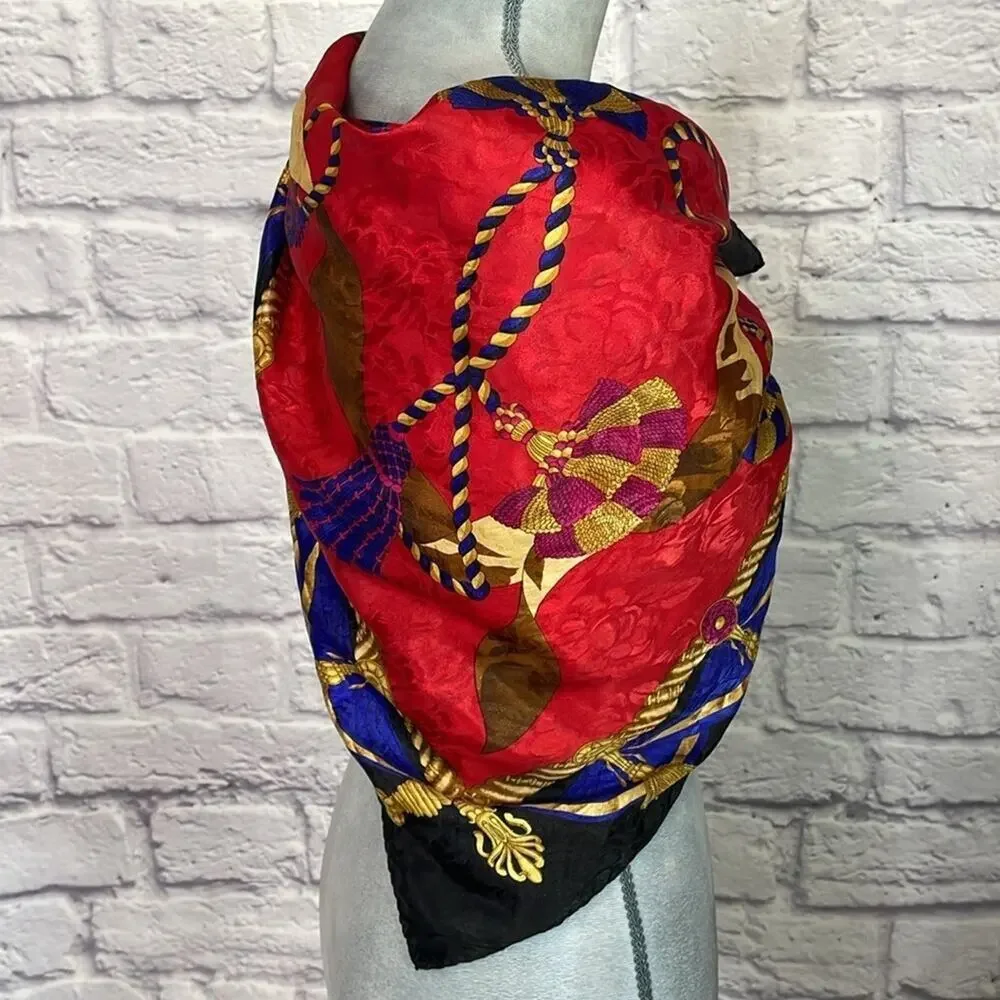 Vintage Liz Claiborne brocade style scarf